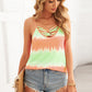 Tie-Dye Strappy V-Neck Cami