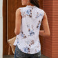 V Neck Lace Trim Leopard Tank Top