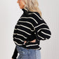 CY Fashion No Worries Full Size Striped Turtleneck Sweater