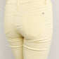 YMI Jeanswear Kate Hyper-Stretch Full Size Mid-Rise Skinny Jeans in Banana Cream