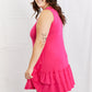 Zenana In The Groove Full Size Sleeveless Ruffle Dress