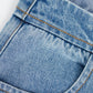 Button-Fly Wide Leg Jeans