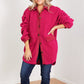 Davi & Dani Cliffhanger Full Size Teddy Button Down Shacket
