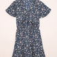 Ditsy Floral Flutter Sleeve Bow Detail Dress