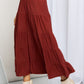 Zenana Full Size Wide Waistband Tiered Midi Skirt