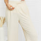 CY Fashion Full Size Drawstring Waist Wide Leg Pants
