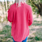 Waffle-Knit Button-Up Shirt Jacket