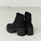 Weeboo Strive For More Chunky Sole Sock Booties in Black