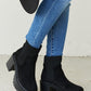 Weeboo Strive For More Chunky Sole Sock Booties in Black