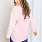 Davi & Dani Full Size Striped Color Block Curved Hem Shirt