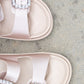 Weeboo Jewel of the Sea Faux Pearl Buckle Slide Sandals
