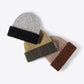 Contrast Cable-Knit Cuffed Beanie