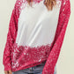 Contrast Splash Drop Shoulder Sweatshirt