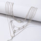 Zinc Alloy Multilayered Necklace