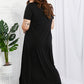 Zenana Simple Wonder Full Size Pocket Maxi Dress in Black