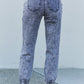 YMI Jeanswear Full Size Acid Wash Elastic Waist Jogger Jeans
