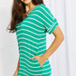 Zenana Springtime Sunshine Full Size Striped T-Shirt Dress