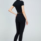 Side Drawstring Cropped Sports Top