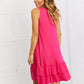 Zenana In The Groove Full Size Sleeveless Ruffle Dress