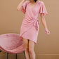 Dress Day City Sweetheart Satin Wrap Dress