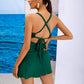 Crisscross Tie Back Mini Dress