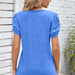 V-Neck Twisted Short Sleeve T-Shirt