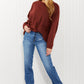 Zenana Thanksgiving Day Full Size Raw Seam Sweater