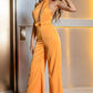 Cutout Halter Neck Backless Wide Leg Jumpsuit