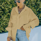 Smocked Lantern Sleeve High-Low Shirt
