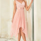 Sleeveless Handkerchief Hem Spliced Lace Dress