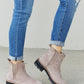 Weeboo Elastic Panel Faux Leather Booties
