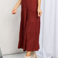 Zenana Full Size Wide Waistband Tiered Midi Skirt