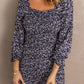 Ditsy Floral Smocked Sweetheart Neck Mini Dress