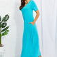 Zenana Simple Wonder Full Size Pocket Maxi Dress in Pastel Blue