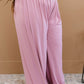 Zenana Easy Breezy Full Size Palazzo Pants in Light Rose
