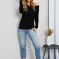 Culture Code Button Detail Off-Shoulder Knit Top