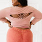 White Birch Hey Babe Full Size Lattice Detail Top