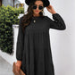 Balloon Sleeve Keyhole Tiered Dress