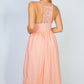 White Birch Angelic Vibes Full Size Sleeveless Midi Dress in Peach