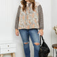 Sugarfox Full Size Paisley Tie Neck Balloon Sleeve Top