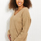CY Fashion Just a Little Twist Full Size Open Back Sweater