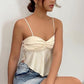 Beige Spaghetti Strap Blouse