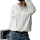 Dropped Shoulder Round Neck Cable-Knit Sweater