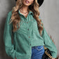 Studded Corduroy Shirt Jacket