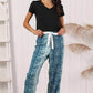 V-Neck Tee and Printed Pants Lounge Set