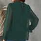 Dotted Tie Back Smocked Blouse