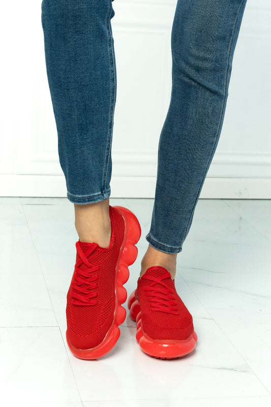 Forever Link Marathoner Chunky Sole Sneaker in Red