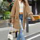Drop Shoulder Ribbed Trim Open Front Cardigan