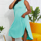 Zenana Full Size Making Music Brushed Sleeveless Dress in Mint