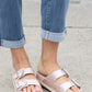 Weeboo Jewel of the Sea Faux Pearl Buckle Slide Sandals